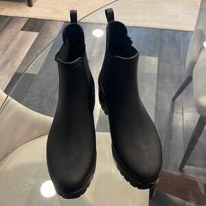 Jeffrey Campbell lug sole ankle rain boots